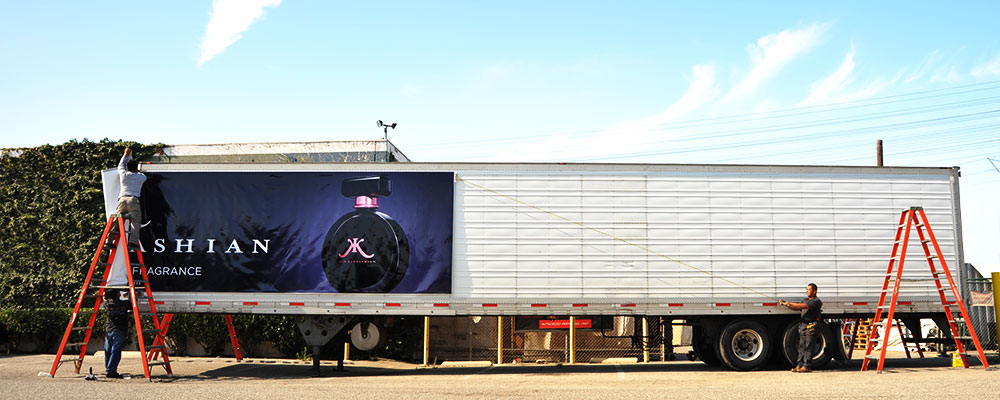 Advertising on truck is easy with KWIK ZIP Truck Graphics System