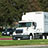 Mercedes-Benz truck billboard driving in Fontana, California